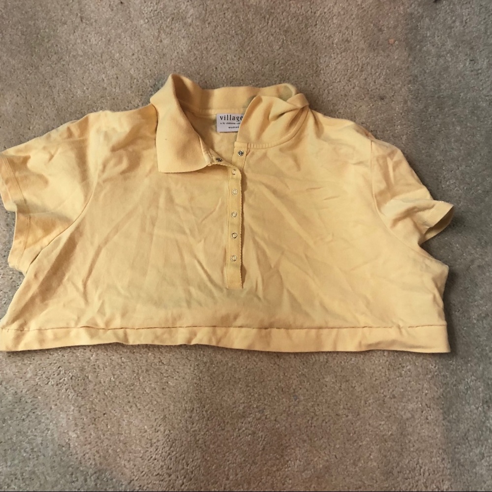 Cropped Yellow Polo